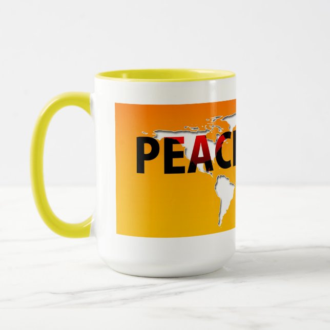 Taza Muertes de bebeg de paz contra guerra (Izquierda)