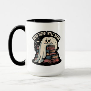Taza Muerto de cansancio, bien leído y acogedor