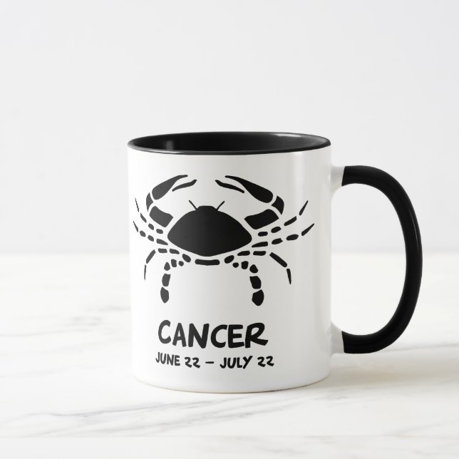 Taza Muestra del zodiaco del cáncer (Derecha)