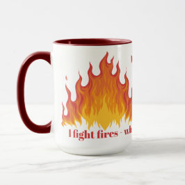 Taza Muestras personalizadas de nombre y texto FIREFIGH