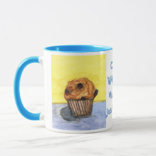 Taza Muffin cerámico de chile de chocolate pintado