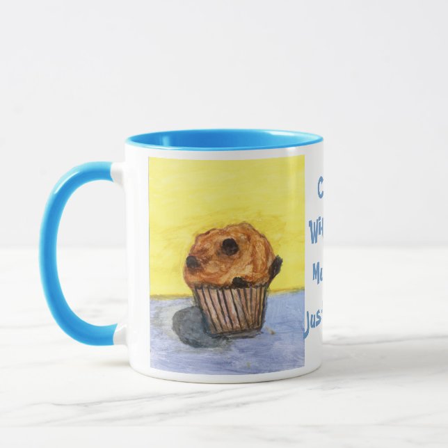 Taza Muffin cerámico de chile de chocolate pintado (Izquierda)