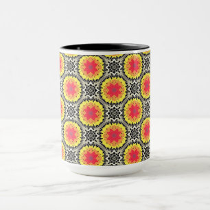 Taza MUG 15 oz magnífico diseño rojo amarillo y