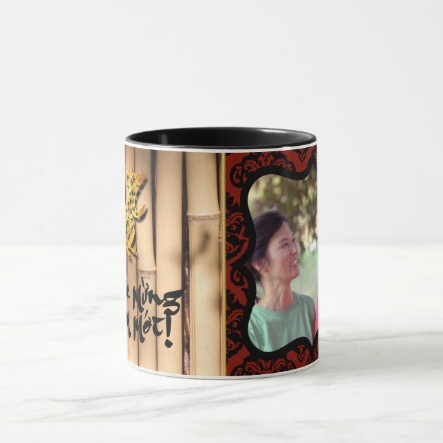 Taza Mug 2 de bienvenida familiar vietnamita de Año Nue (Centro)