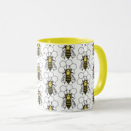 Taza Mug - Abejas amarillas y negras