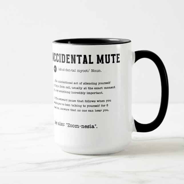 Taza Mug accidental silenciosa - error de llamada con z (Derecha)