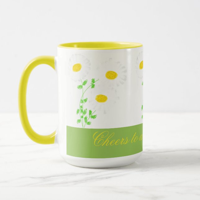 Taza Mug Amarillo Y Verde De La Marea (Izquierda)