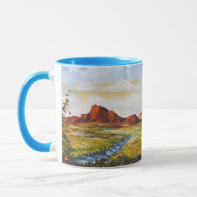Taza Mug Ann Hayes pintando el cañón de rock rojo (Izquierda)