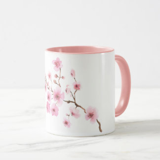 Taza Mug aquarelle Fleurs de Cerisiers