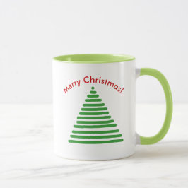 Taza Mug - Árbol de Navidad con texto curvo