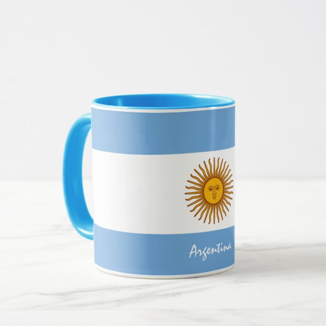 Taza Mug argentino, bandera argentina patriótica / depo (Anverso izquierdo)
