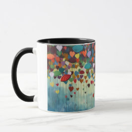 Taza Mug art abstrait coeur