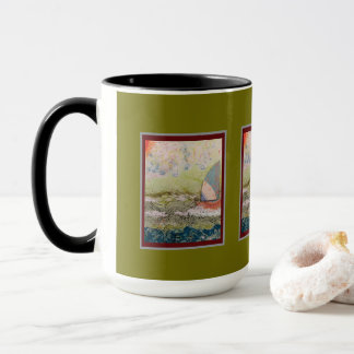 Taza Mug - Art Deco Sailboat