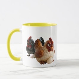 Taza Mug avec deux poules pas trop sympas.