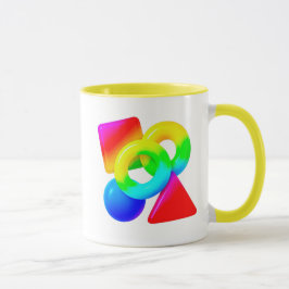 Taza Mug avec Formes géométriques multi colores.