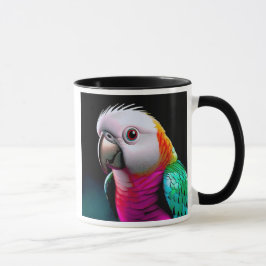 Taza Mug avec perroquet aux belles couleurs satinées.