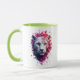 Taza Mug avec portrait stylisé d'un félin