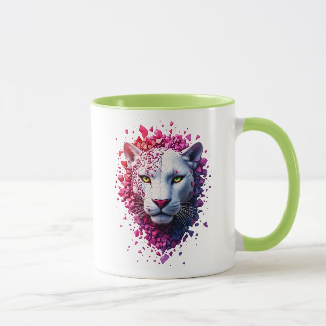 Taza Mug avec portrait stylisé d'un félin (Derecha)