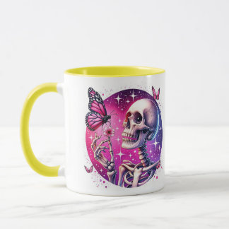 Taza mug avec squelette joyeux