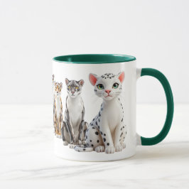 Taza Mug avec un rassemblement de léopards.
