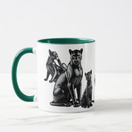 Taza Mug avec un rassemblement de léopards.