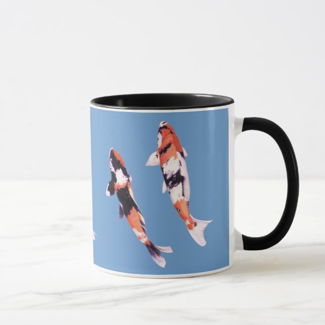 Taza Mug azul de Koi flotante (Derecha)