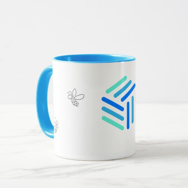 Taza Mug azul del apicultor (Anverso izquierdo)