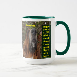 Taza Mug Basset Hounds Happy Friday I Love Life