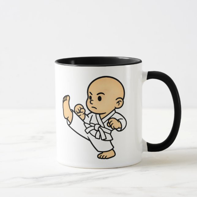 Taza Mug bébé karatéka en action. (Derecha)