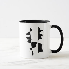 Taza Mug bicolore Abstrait Dual Face