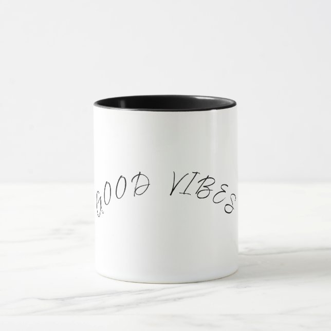 Taza Mug Black & White (Good Vibes) (Centro)