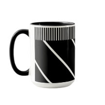 Mug blanco y negro - Moda en franjas