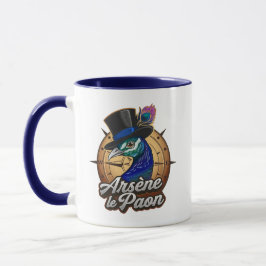 Taza Mug bleu "Arsène le Paon"