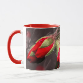 Taza Mug Bloom Rojo Y Oscuro