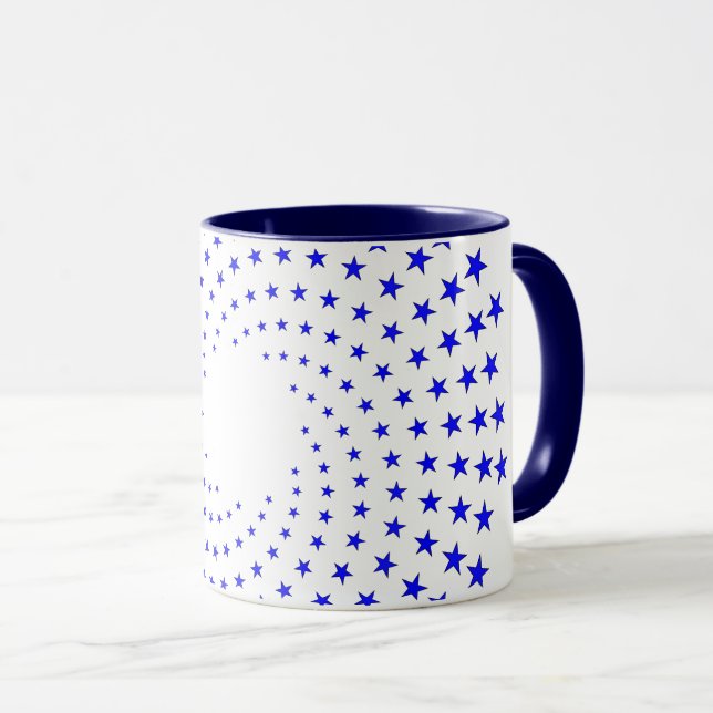 Taza Mug - Blue Star Swirls (Anverso derecho)