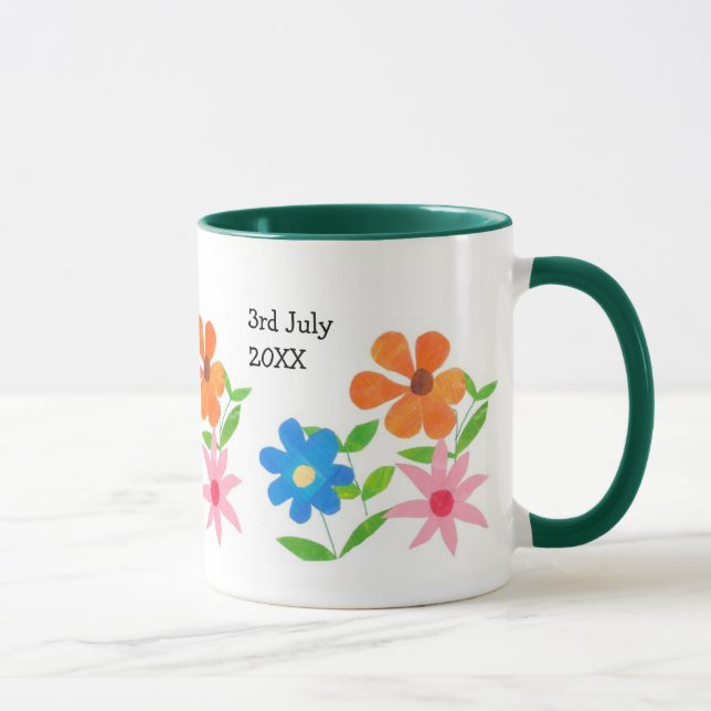 Taza Mug Boda de energía de flor de personalizable (Derecha)