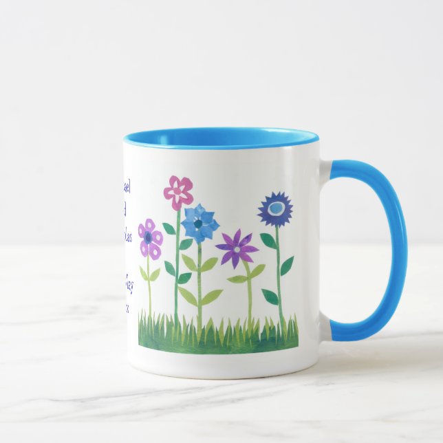 Taza Mug Boda de 'poder de las flores' personalizado (Derecha)