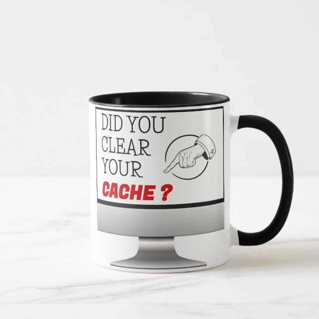 Taza Mug ¿Borraste tu caché (Derecha)