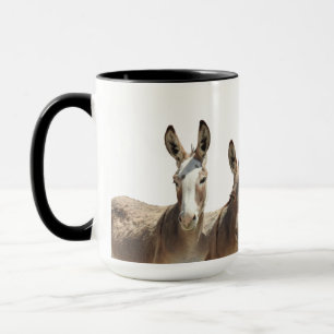 Taza Mug, burros salvajes, burros, animales salvajes, n