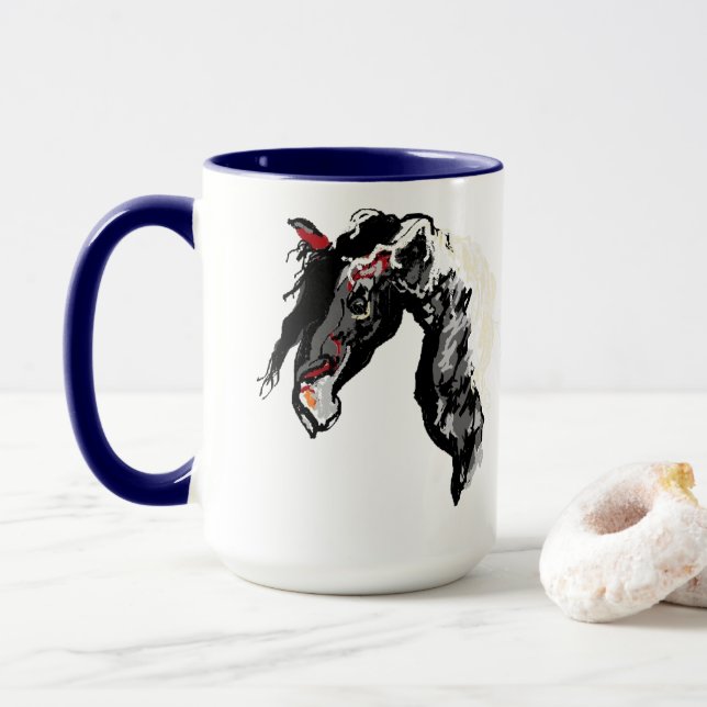 Taza Mug: Caballo sin nombre (Con donut)