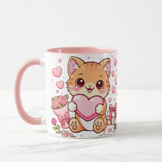 Taza Mug Cat Valentine 