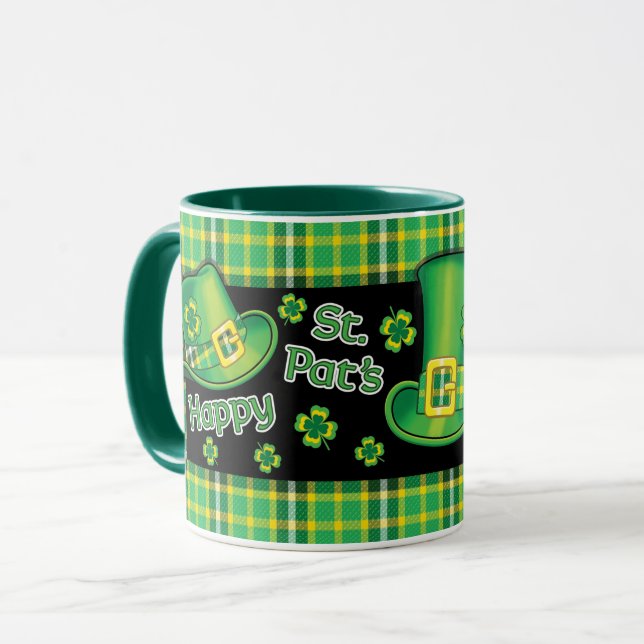 Taza Mug cerámica de Gorras de St. Pat (Anverso izquierdo)