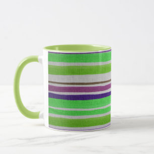 Taza Mug cerámica rayada