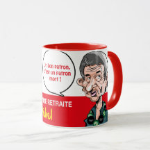 Mug CGT rojo salida en retraire de Michel