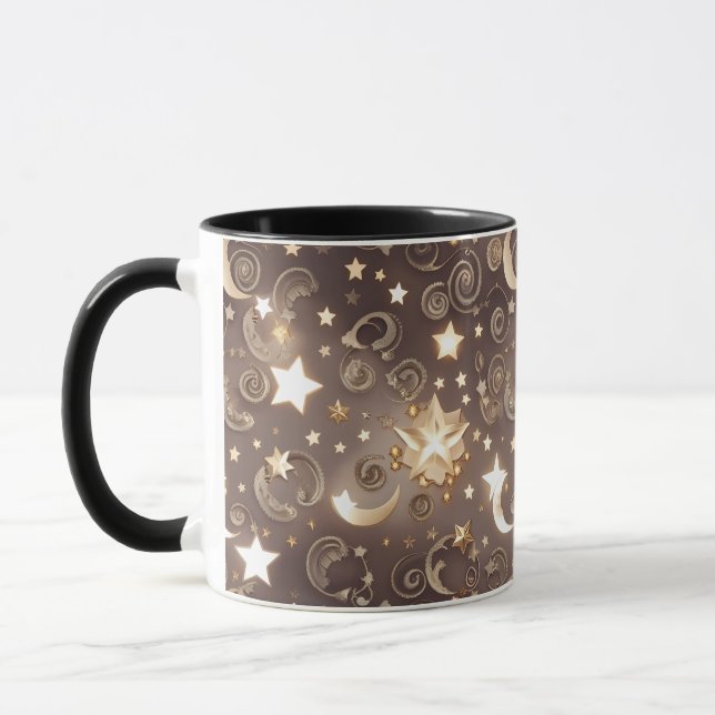 Taza Mug - Champagne Gold Celestial Moon (Izquierda)