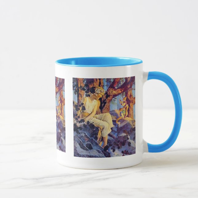 Taza Mug: Chica con elfos - por Maxfield Parrish (Derecha)