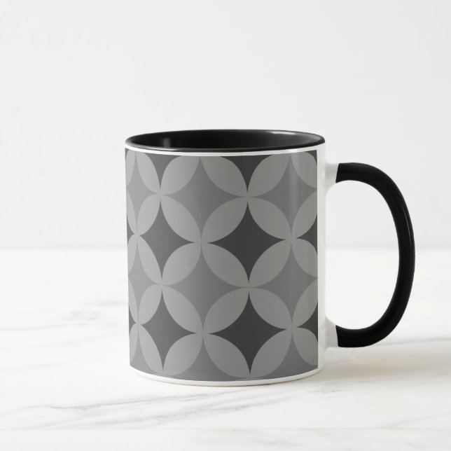 Taza Mug - Círculos y diamantes en negro (Derecha)