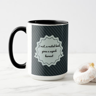Taza Mug Citation de Ovide en anglais - gris et noir -
