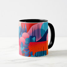 Mug clásico de arte moderno de 11 ó 15 oz