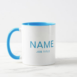 Taza Mug combinado azul claro personalizado con tu nomb